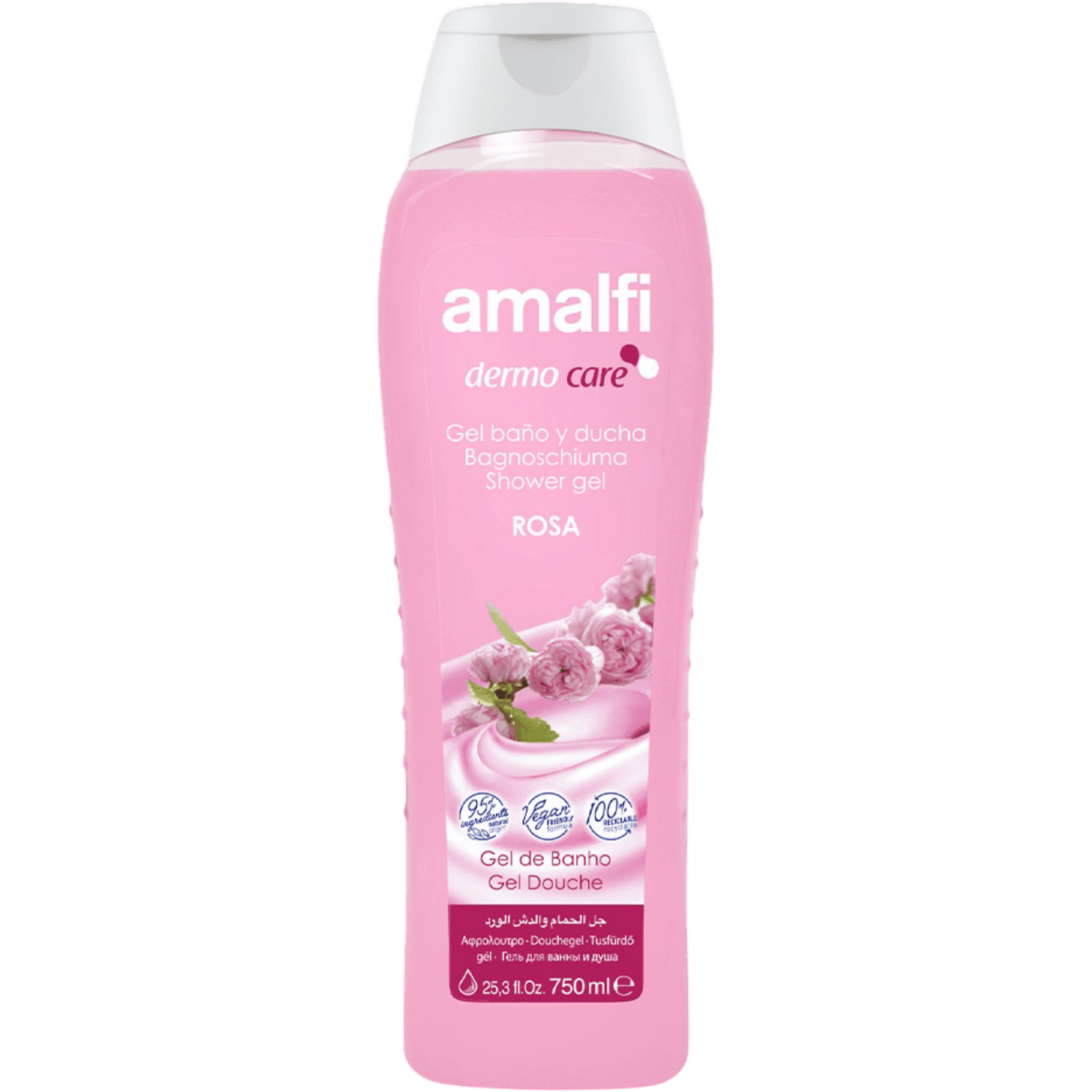 أمالفى جل الإستحمام أمالفي ورد شفاف 750 - غسول جسم - (750ML) - (EA1)