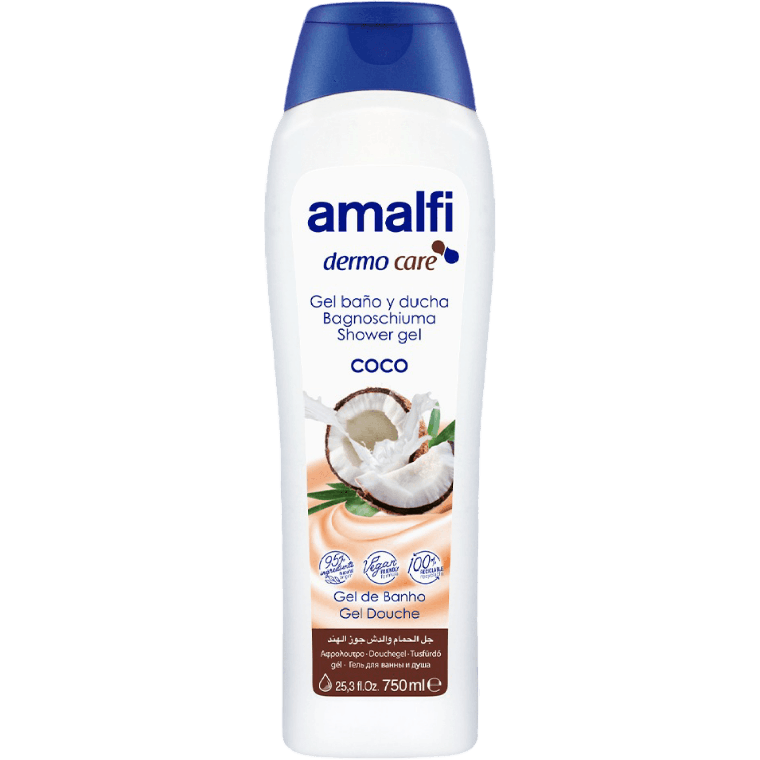 أمالفي سائل استحمام جوز الهند750مل - غسول جسم - (750ML) - (EA1)