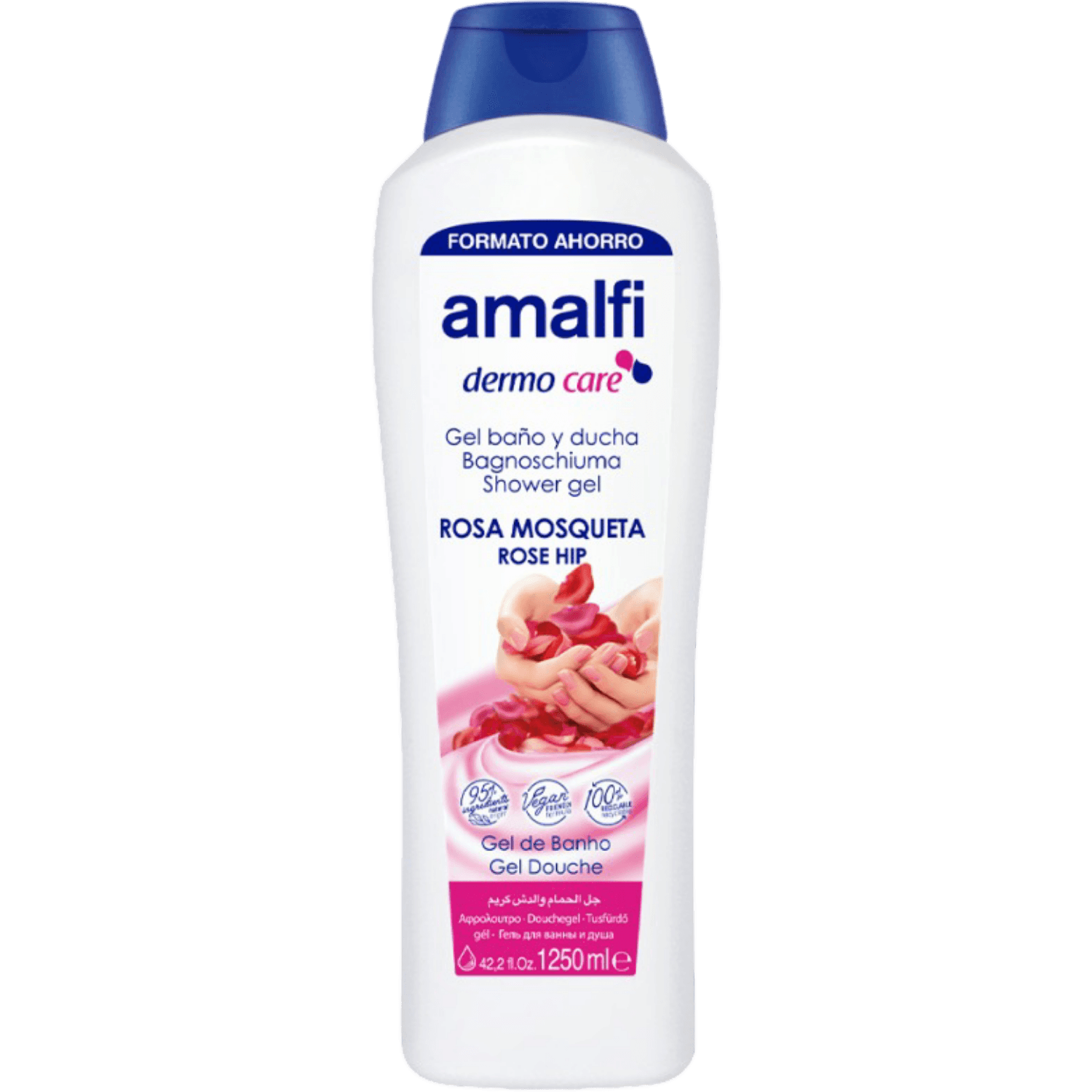 أمالفي جل الاستحمام بالورد 750 مل - غسول جسم - (750ML) - (EA1)