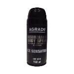 بخاخ الجسم أغرادو للرجال - إحساس الجليد - مزيلات العرق - (150ML) - (EA1)